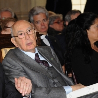 Foto Nicoloro G. 20/03/2011 Milano Visita del Capo dello Stato a Milano per partecipare alla celebrazione di Carlo Cattaneo e visitare il Museo del Palazzo reale. nella foto Giorgio Napolitano