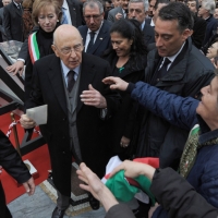 Foto Nicoloro G. 20/03/2011 Milano Visita del Capo dello Stato a Milano per partecipare alla celebrazione di Carlo Cattaneo e visitare il Museo del Palazzo reale. nella foto Giorgio Napolitano