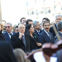 Foto Nicoloro G. 20/03/2011 Milano Visita del Capo dello Stato a Milano per partecipare alla celebrazione di Carlo Cattaneo e visitare il Museo del Palazzo reale. nella foto Letizia Moratti – Giorgio Napolitano – Rosy Mauro – Ignazio La Russa