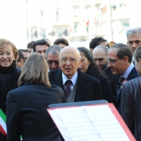 Foto Nicoloro G. 20/03/2011 Milano Visita del Capo dello Stato a Milano per partecipare alla celebrazione di Carlo Cattaneo e visitare il Museo del Palazzo reale. nella foto Letizia Moratti – Giorgio Napolitano