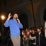 Foto Nicoloro G.   05/12/2019   Ravenna   Inaugurazione della nuova sede provinciale della Lega. nella foto Matteo Salvini parla ai simpatizzanti in vista delle prossime elezioni regionali.