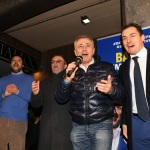 Foto Nicoloro G.   05/12/2019   Ravenna     Matteo Salvini     Jacopo MorroneInaugurazione della nuova sede provinciale della Lega. nella foto Matteo Salvini chiude il suo intervento intonando in coro la canzone \' Romagna mia \'.