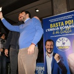 Foto Nicoloro G.   05/12/2019   Ravenna   Inaugurazione della nuova sede provinciale della Lega. nella foto Matteo Salvini nel consueto selfie.