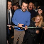 Foto Nicoloro G.   05/12/2019   Ravenna   Inaugurazione della nuova sede provinciale della Lega. nella foto Matteo Salvini taglia il nastro inaugurale.