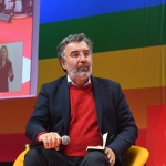 Foto Nicoloro G.   15/03/2023   Rimini   Prima giornata del XIX Congresso Nazionale CGIL dal titolo ' Il lavoro crea il futuro '.   nella foto il giornalista Marco Damilano.