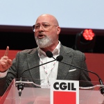 Foto Nicoloro G.   15/03/2023   Rimini   Prima giornata del XIX Congresso Nazionale CGIL dal titolo ' Il lavoro crea il futuro '.   nella foto il governatore dell' Emilia-Romagna Stefano Bonaccini.