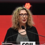 Foto Nicoloro G.   15/03/2023   Rimini   Prima giornata del XIX Congresso Nazionale CGIL dal titolo ' Il lavoro crea il futuro '.   nella foto la senatrice del PD Anna Rossomando.