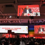 Foto Nicoloro G.   15/03/2023   Rimini   Prima giornata del XIX Congresso Nazionale CGIL dal titolo ' Il lavoro crea il futuro '.   nella foto  il segretario generale Maurizio Landini.