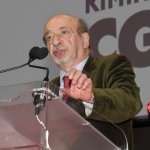 Foto Nicoloro G.   15/03/2023   Rimini   Prima giornata del XIX Congresso Nazionale CGIL dal titolo ' Il lavoro crea il futuro '.   nella foto  il presidente ANPI Gianfranco Pagliarulo.