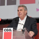 Foto Nicoloro G.   15/03/2023   Rimini   Prima giornata del XIX Congresso Nazionale CGIL dal titolo ' Il lavoro crea il futuro '.   nella foto il segretario generale CISL Luigi Sbarra.