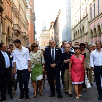 Foto Nicoloro G.  02/08/2014  Bologna    34esimo anniversario della strage alla stazione di Bologna. nella foto al centro Paolo Bolognesi, presidente della Associazione famigliari delle vittime.