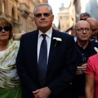 Foto Nicoloro G.  02/08/2014  Bologna    34esimo anniversario della strage alla stazione di Bologna. nella foto Paolo Bolognesi, presidente della Associazione famigliari delle vittime.