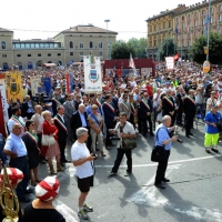 Foto Nicoloro G.  02/08/2014  Bologna    34esimo anniversario della strage alla stazione di Bologna. nella foto una veduta della piazza della stazione durante la celebrazione.