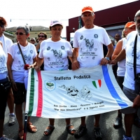 Foto Nicoloro G.  02/08/2014  Bologna    34esimo anniversario della strage alla stazione di Bologna. nella foto alcuni componenti della staffetta podistica.