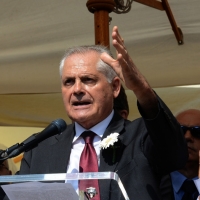 Foto Nicoloro G.  02/08/2015   Bologna   Trentacinquesimo anniversario della strage alla stazione di Bologna. nella foto il presidente dell' associazione familiari delle vittime Paolo Bolognesi.