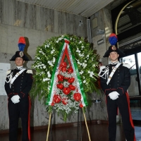 Foto Nicoloro G.  02/08/2015   Bologna   Trentacinquesimo anniversario della strage alla stazione di Bologna. nella foto la corona del presidente della Repubblica.